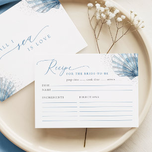 Coastal Bridal Shower Recipe Card