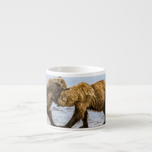 Coastal brown bears espresso cup (Front)