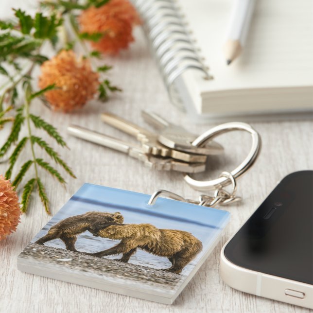 Coastal brown bears keychain (Front Right)