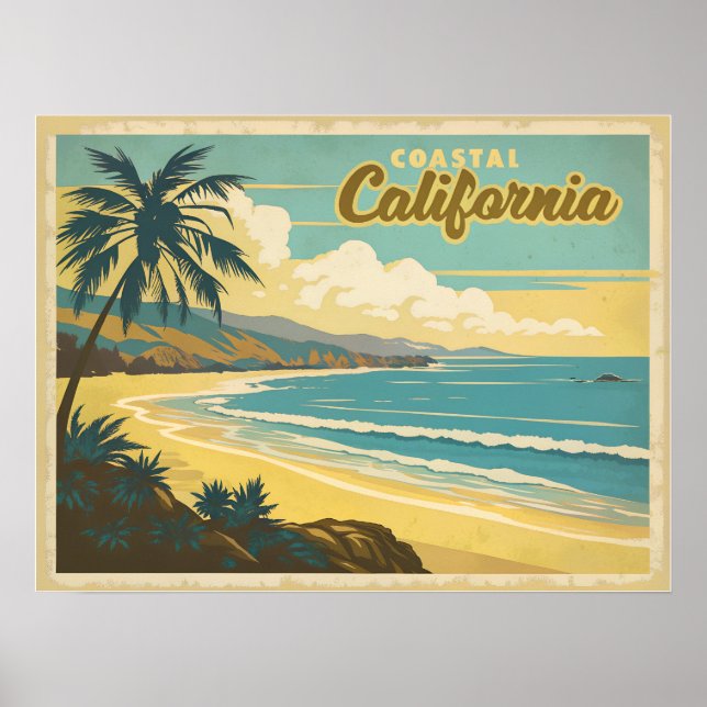 Coastal California Vintage Poster (Front)