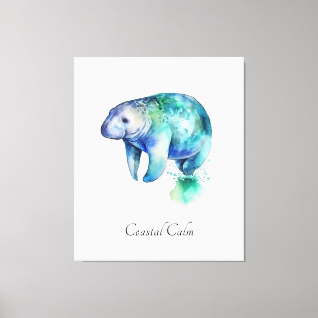 Coastal Calm Manatee Wall Decor (Front)