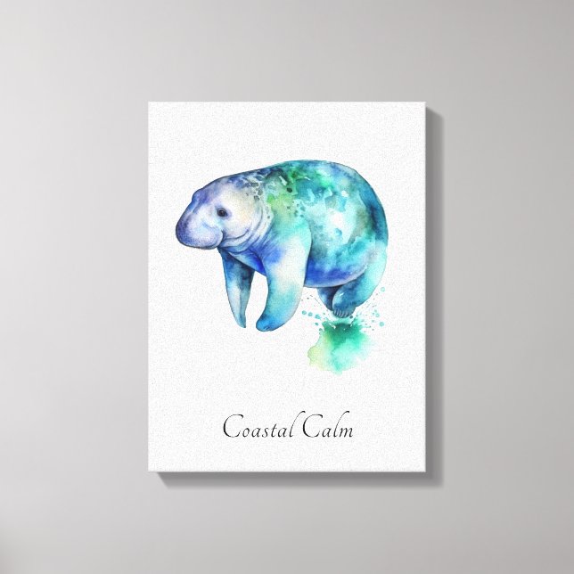 Coastal Calm Manatee Wall Decor (Front)