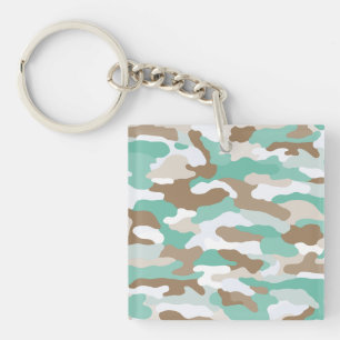 Coastal Camouflage Custom Keychain