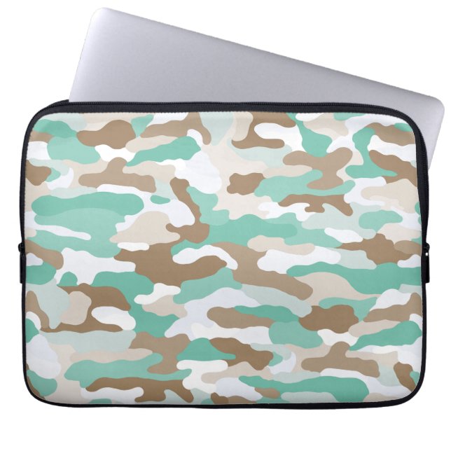 Coastal Camouflage Laptop Sleeve (Front)