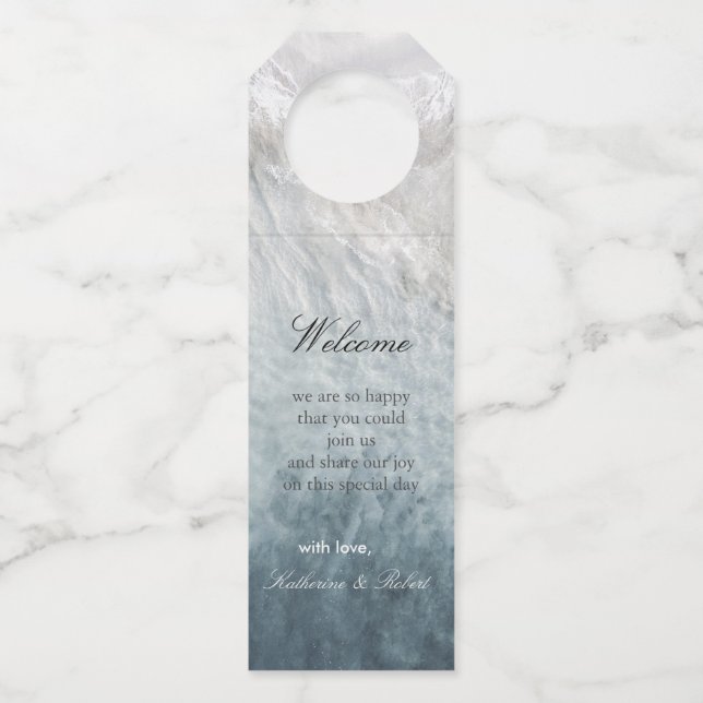 Coastal Charm Bottle Hanger Tags (Front)