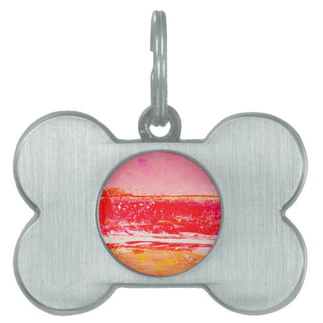 Coastal charm Dog tag with custom art  (Front)