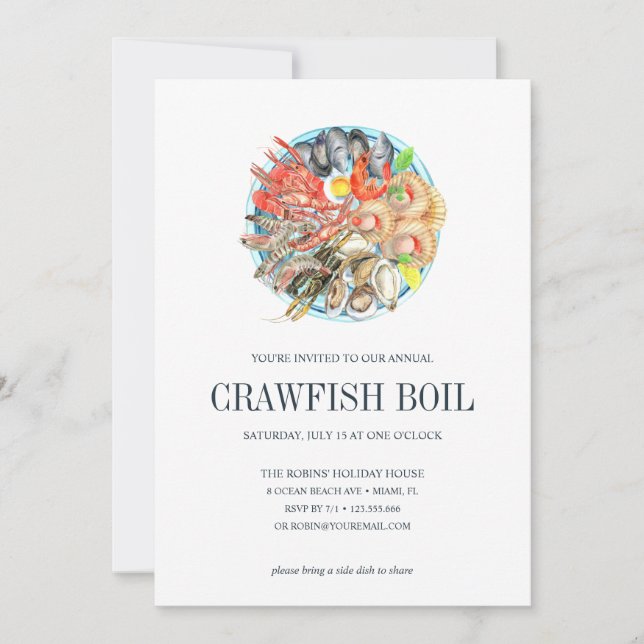 Coastal Chic CRAWFISH Seafood Boil Party (Front)