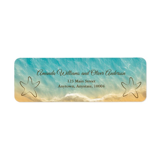 Coastal Chic Golden Sand Turquoise Mariage d'eau (Devant)