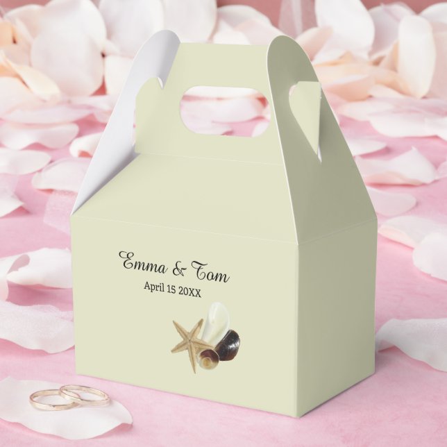 Coastal Chic Minimalist Beach Wedding Favor Box (Wedding)