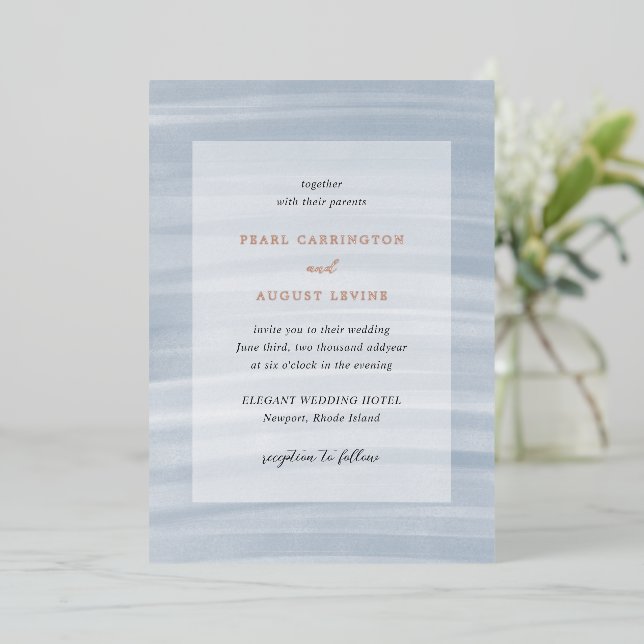 Coastal Chic Muted Blue Elegant Wedding (Standing Front)