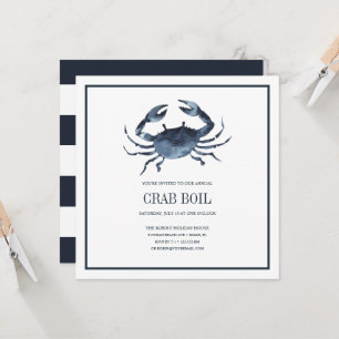 Coastal Chic Navy Crab Feast Seafood Boil Party