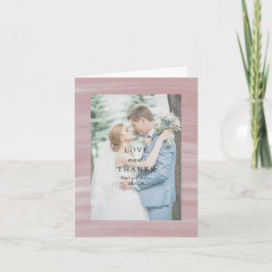 Coastal Chic Pink Elegant Wedding Thank You Card
