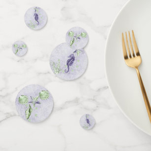Coastal Chic   Purple and Lime Green Party Confetti