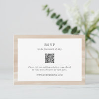 Coastal Chic Sandy Neutral QR Code Elegant Wedding