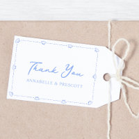 Coastal Chic Shell Border Elegant Blue Wedding