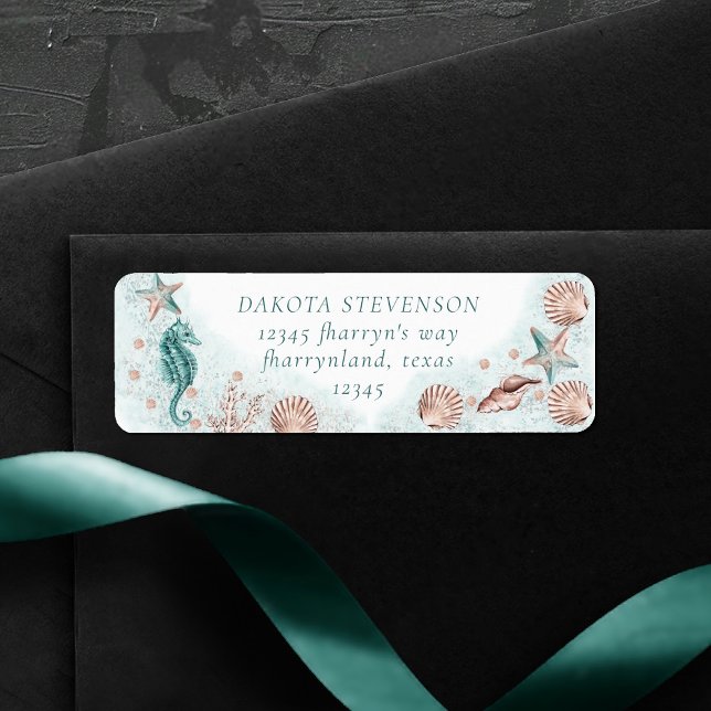Coastal Chic | Turquoise Green et Coral Reef Party (Créateur téléchargé)