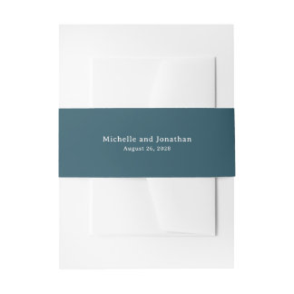 Coastal Chic Wedding Invitation Belly Band