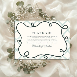 Coastal Chic Wedding Thank You Card