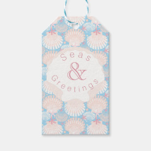 Coastal Christmas Blue  Gift Tags