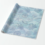 Coastal Christmas Blue Watercolor Seashells Wrapping Paper<br><div class="desc">This Coastal Christmas blue watercolor wrapping paper perfectly embodies the current trend of all things sea life, nautical, and maritime. With its decorative seashell pattern presented in an abstract pattern, this coastal Christmas beach theme wrapping paper adds a touch of coastal elegance to your holiday season gifts. Whether you’re wrapping...</div>