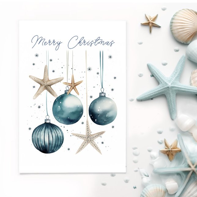 Coastal Christmas Card Personalizable (Creator Uploaded)