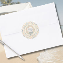Coastal Christmas Cottage Beach House Sticker