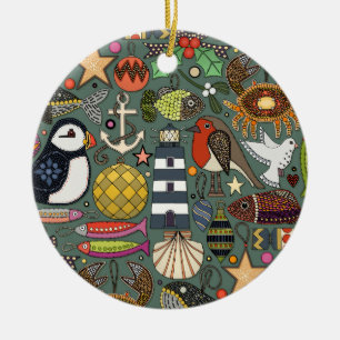 coastal christmas decorations thistle pine