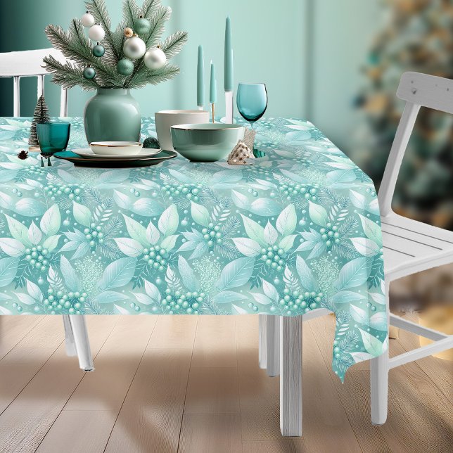 Coastal Christmas Foliage Berries Pattern#7 ID1009 Tablecloth (Creator Uploaded)
