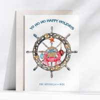 Coastal Christmas | Nautical Captain Wheel Crab