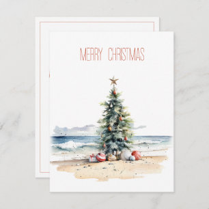 Coastal Christmas on the Beach Card