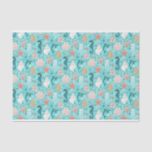 Coastal Christmas Ornaments Tissue Paper