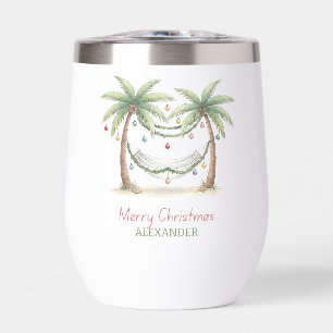 Coastal Christmas Palm Trees With Hammock