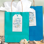 Coastal Christmas SEAsons Greetings Elegant Script Gift Tags<br><div class="desc">Add a coastal, beach or tropical flair to your Christmas holiday gifts with SEAS & GREETINGS in fancy lettering in watercolor turquoise, aqua and blue accented with starfish. Personalize with a preprinted name for conveniently labelling presents or delete the sample text to leave that area blank. ASSISTANCE: For help with...</div>