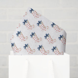 Coastal Christmas Stockings With Crabs Tissue Paper