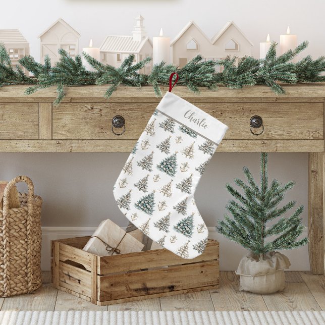 Coastal Christmas Tree   Small Christmas Stocking (Coastal Christmas Tree Stocking)