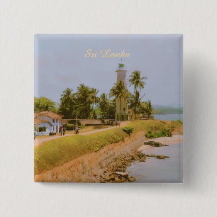 Coastal city of Galle, Sri Lanka Travel Souvenir 2 Inch Square Button