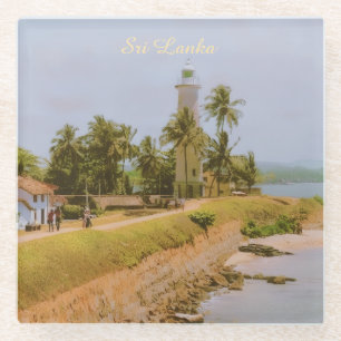 Coastal city of Galle, Sri Lanka Travel Souvenir Glass Coaster