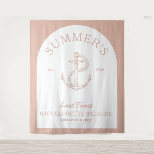 Coastal Classic Modern Elegant Boho Bachelorette Tapestry