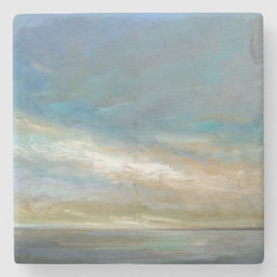 Coastal Clouds with Ocean Stone Coaster