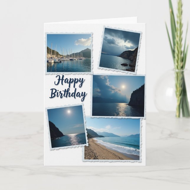 Coastal Collage Birthday Card (Front)