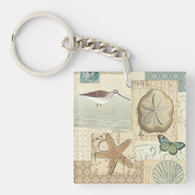 Coastal Collage Keychain (Front)