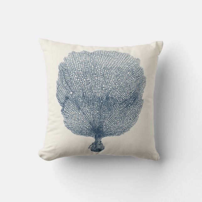 Coastal Collection in Indigo VI Throw Pillow (Front)