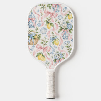 Coastal Coquette Floral Pickleball Paddle
