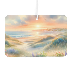 Coastal Cottage Sunset Dunes Watercolor Air Freshener