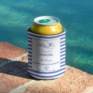 Coastal Cowgirl Bachelorette favours printed Can Cooler