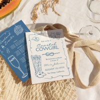 Coastal Cowgirl Bachelorette Itinerary Invitation