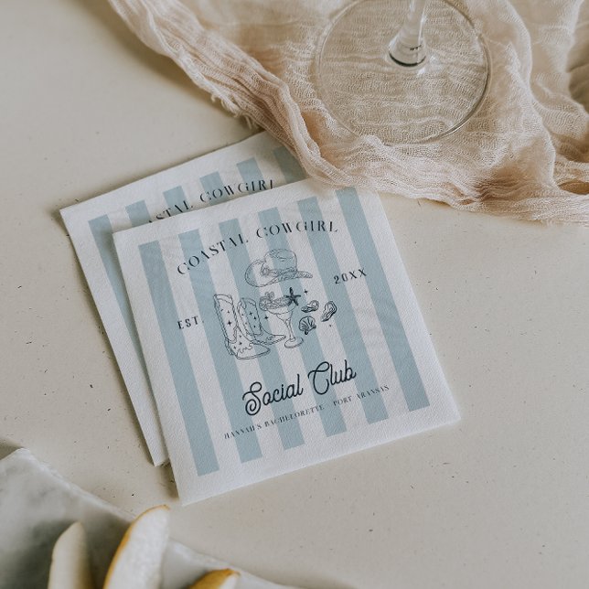 Coastal Cowgirl Bachelorette  Napkin (Creator Uploaded)