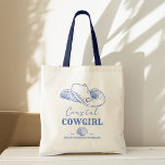 Coastal Cowgirl Bachelorette party favours Tote Bag<br><div class="desc">Coastal Cowgirl Bachelorette weekend on a coast bachelorette favours personalized printed tote bag,  bachelorette party personalized favour bag dusty blue marine nautical cowgirl beach dusty blue themed partyfavors tote bag</div>
