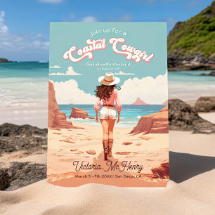 Coastal Cowgirl Bachelorette Party Invitation