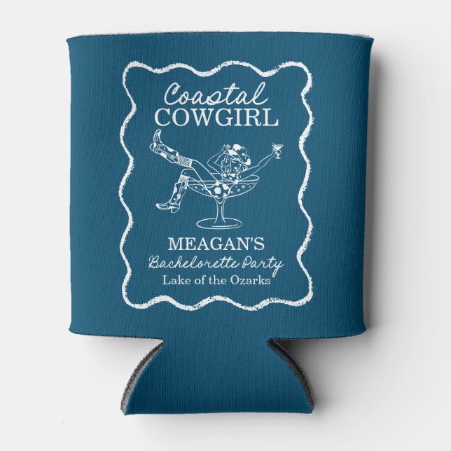 Coastal Cowgirl Bachelorette Party Weekend Koozie (Front)